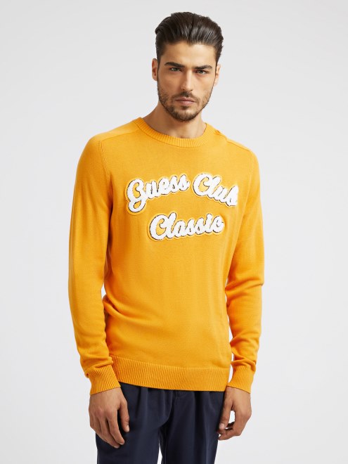 Guess Sueter Parche Delantero Amarillo