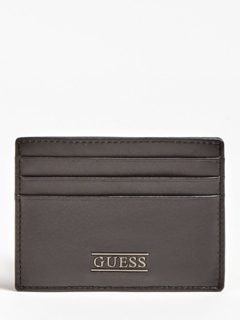Nuevo Tarjetero De Cuero Boston Guess Negro