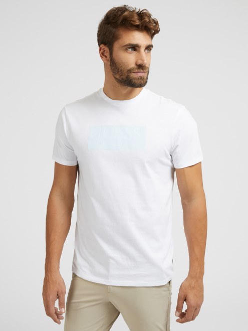 Camiseta Guess Logo Delantero Blanco Nuevo