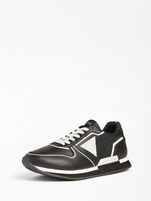 Zapatilla De Correr Con Insertos De Cuero Potenza Guess Black