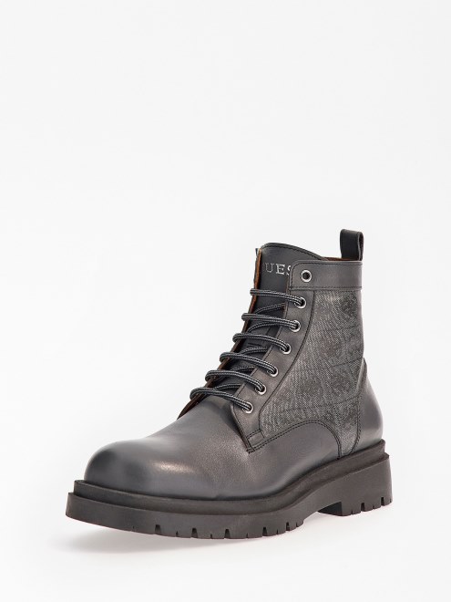 Pisa 4g Logo Botas De Combate Adivinar Negro