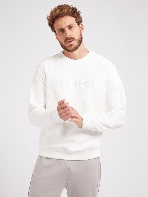 Sudadera Con Logo Delantero Guess Blanco Tendencia