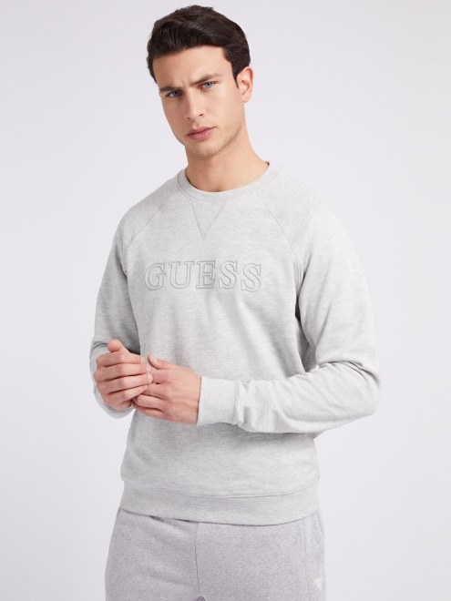 Sudadera Con Logo Delantero Guess Gris Multi