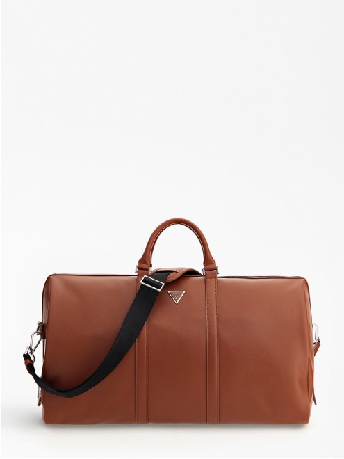 Bolso De Fin De Semana Guess Certosa Saffiano Marron