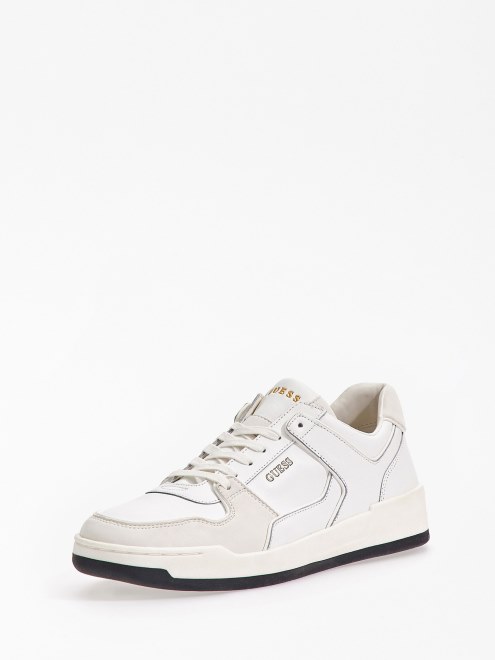 Zapatillas Bajas Vicenza De Piel Blanca Guess