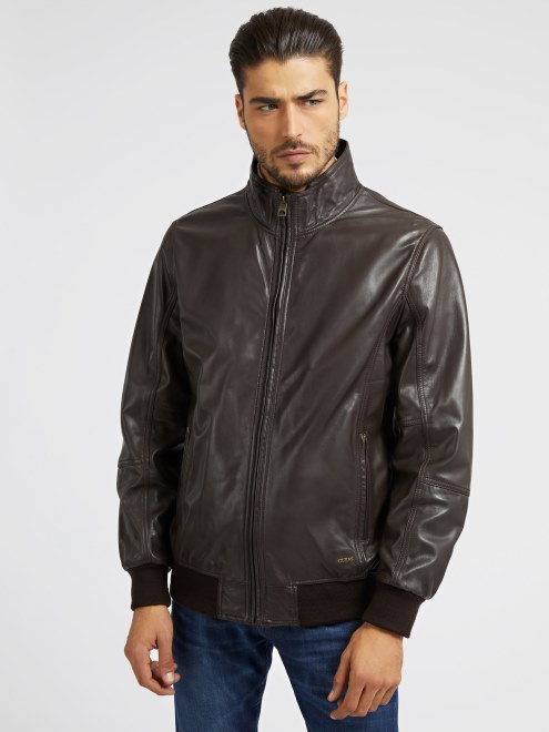 Supongo Que Chaqueta De Cuero Marron Real