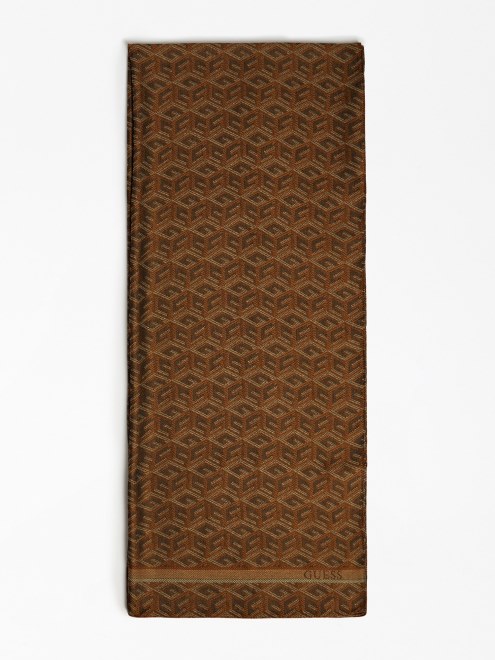 Bufanda Negra Con Logo De Guess Ederlo G Cube