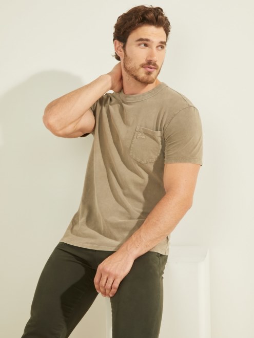 Camiseta Bolsillo Delantero Verde