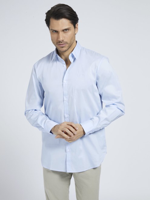 Camisa Elastica Guess Azul Claro