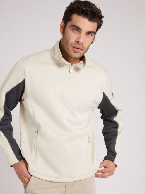 Sudadera Con Cremallera Guess Beige