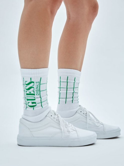 Calcetines Con Logo Estampado Blanco Multi Guess