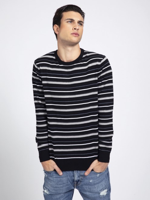 Jersey Azul De Algodon Con Varios Detalles