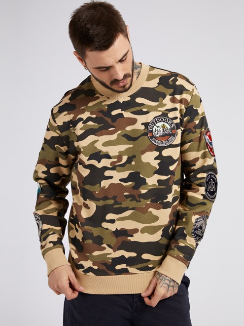 Sudadera Con Estampado De Camuflaje Guess Camuflaje