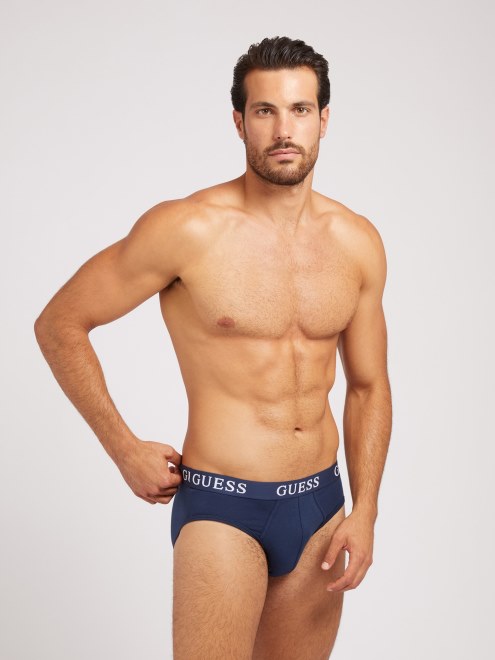 Calzoncillos Guess Pack 3 Azules Con Logo