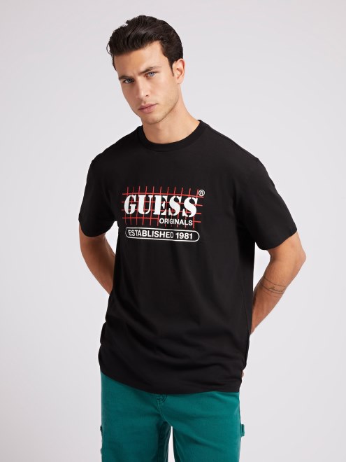 Camiseta Con Logo Delantero Negro Guess