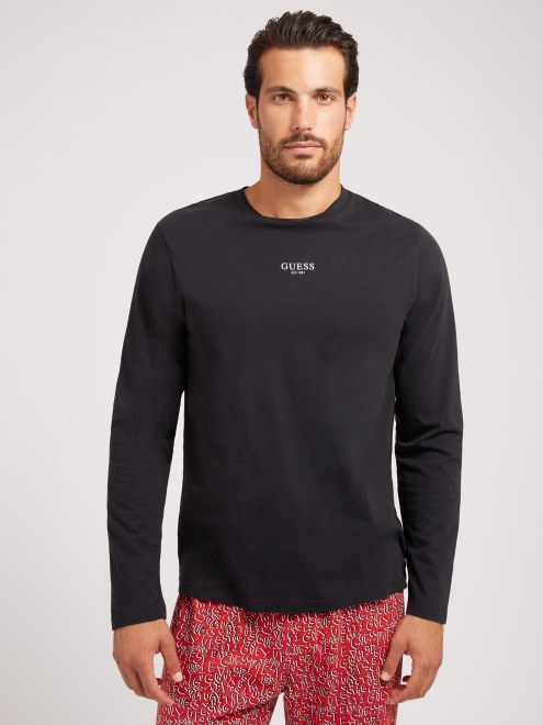 Conjunto De Pijama Blanco Con Estampado De Logo Multi Guess