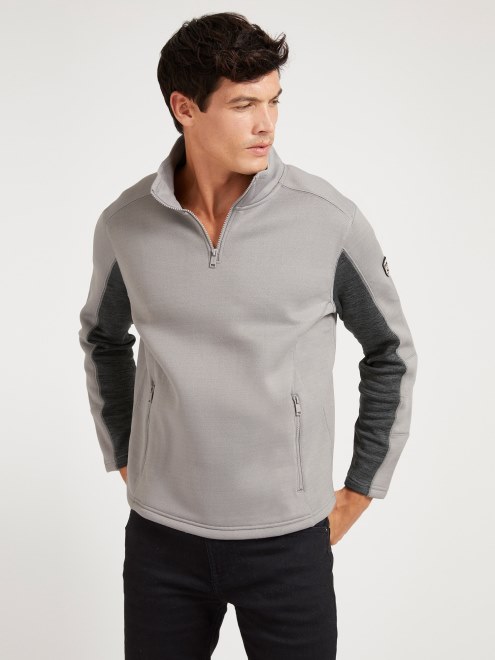 Sudadera Guess Con Cremallera Gris Oscuro