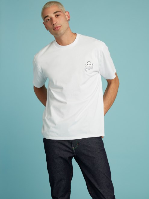 Camiseta Blanca Con Estampado De Conjetura Colocada