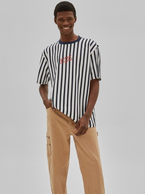 Camiseta De Rayas Azul Multi Guess