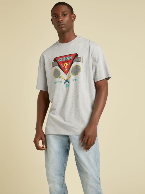 Camiseta Con Logo Delantero Guess Gris