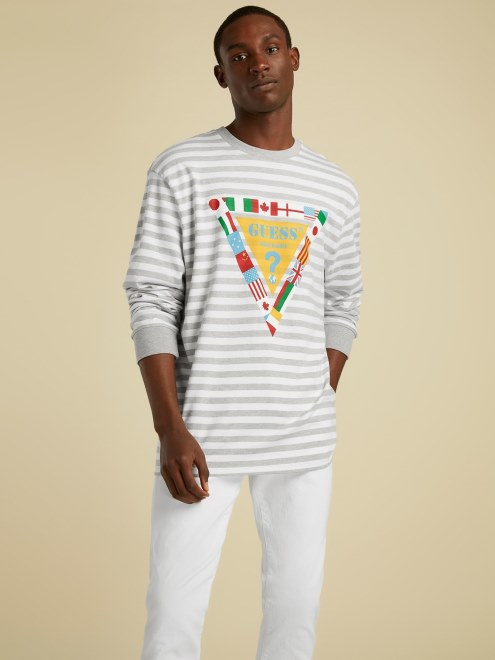 Camiseta Logo Bandera Supongo Gris Multi