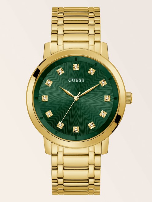 Reloj Analogico De Cristal Guess Blanco