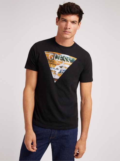 Camiseta Con Logo De Triangulo Negro Adivinar Nueva Tendencia