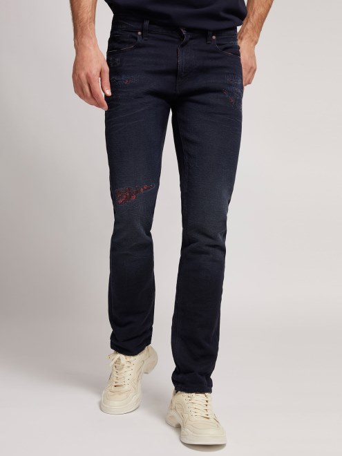 Pantalón De Mezclilla Rojo Slim Fit Adivinar