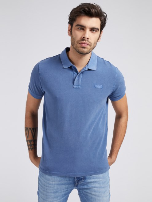 Guess Polo Con Logo En La Parte Delantera Azul