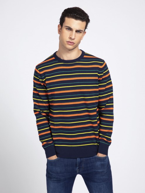 Sueter De Algodon Con Tonos Naranjas