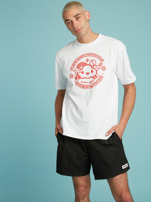 Camiseta Con Estampado De Guess Colocado Blanco