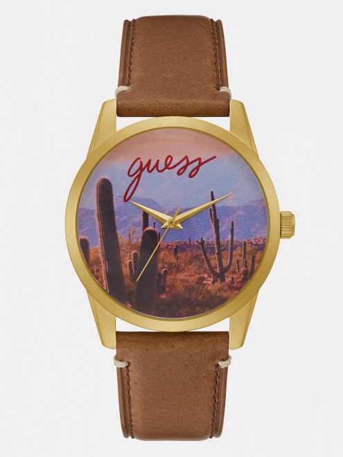 Reloj Analogico De Cuero Negro Supongo