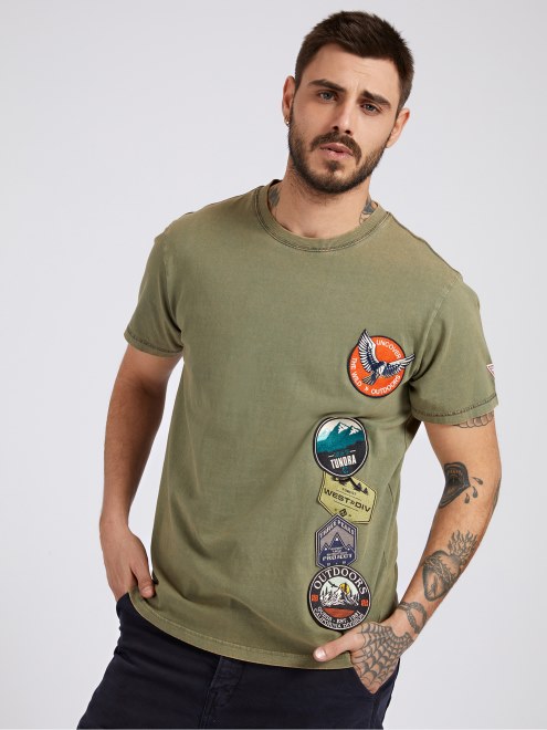 Camiseta Con Parche Verde Adivinar