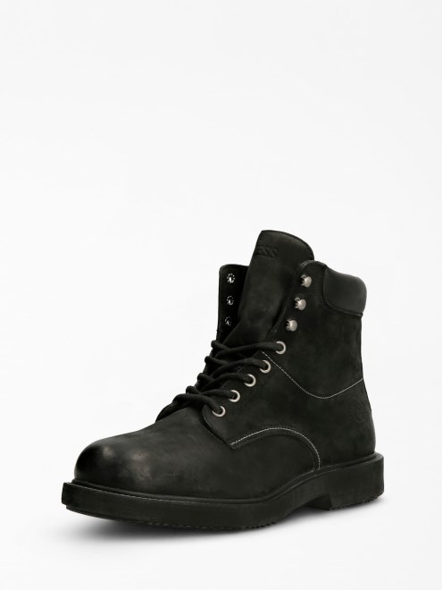 Botines Guess Negro Laion De Piel Genuina