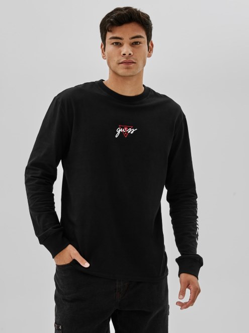 Sudadera Guess Con Estampado Trasero Negro