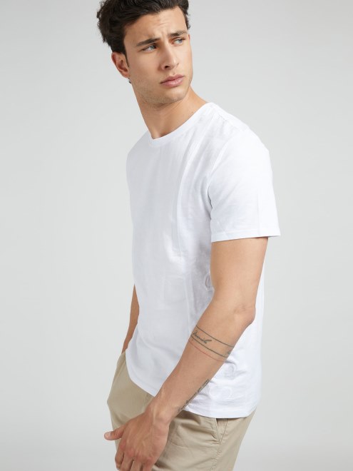 Camiseta Con El Logo Del Lado De Guess Blanco