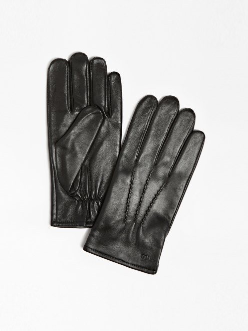 Supongo Que Guantes De Cuero Real Negro