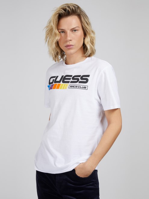 Camiseta Blanca Con Logo Delantero Guess