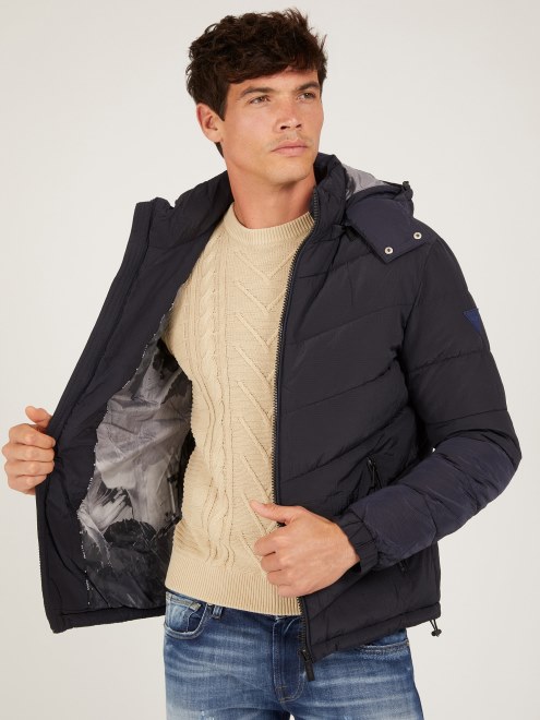 Plumífero Con Capucha Supongo Azul