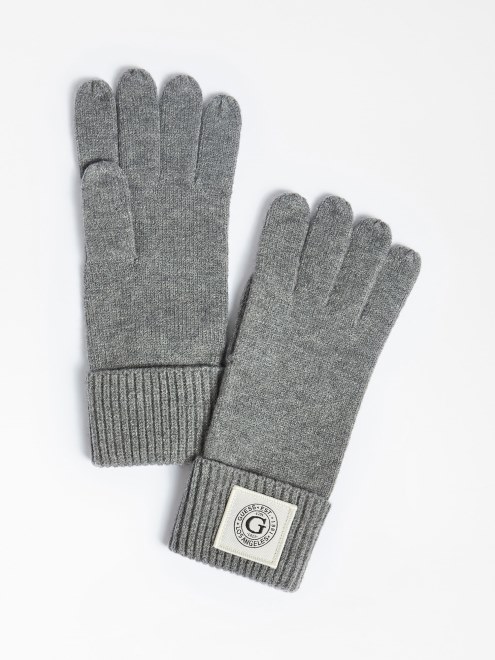 Guantes De Punto Adivinar Gris