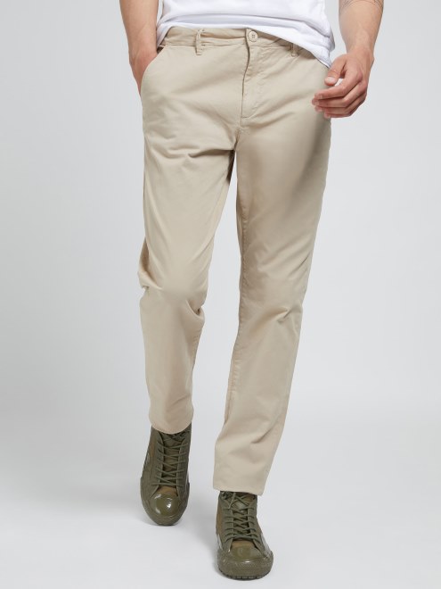 Pantalón De Corte Regular Guess Beige