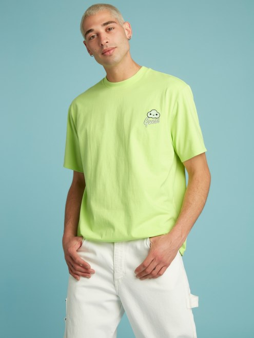 Camiseta Verde Con Estampado Colocado