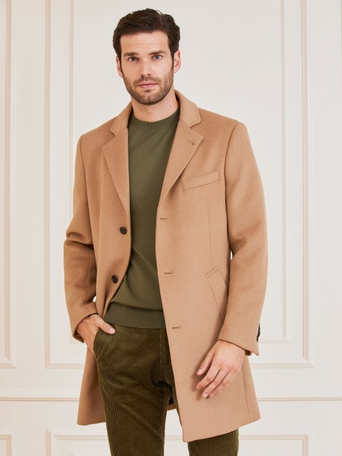 Abrigo De Mezcla De Lana Guess Marciano Beige