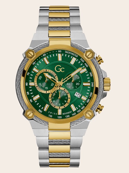 Guess Reloj Cronógrafo Gc Acero Plata