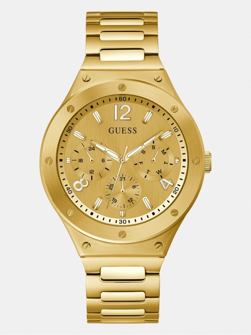 Reloj Multifunción Guess Blanco De Acero Inoxidable