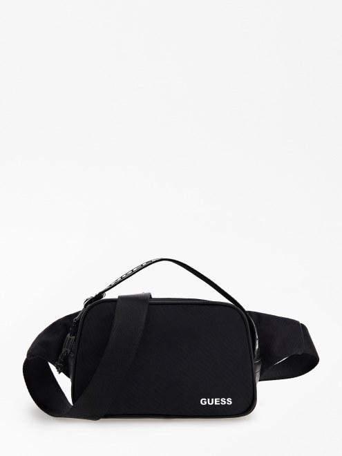 Riñonera Certosa Tech Con Letras Del Logo Guess Negro