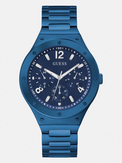 Reloj Multifunción De Acero Inoxidable Guess Dorado.