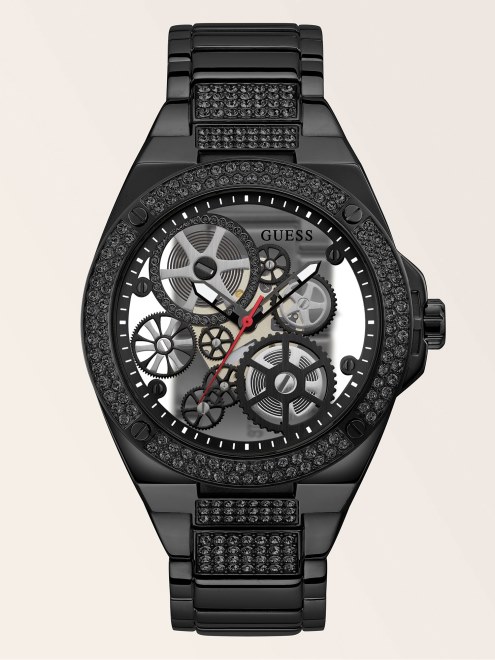 Reloj Analogico De Cristal Adivinar Negro