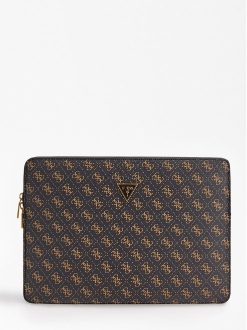 Portadocumentos Marron Con Logo 4g De Guess Vezzola