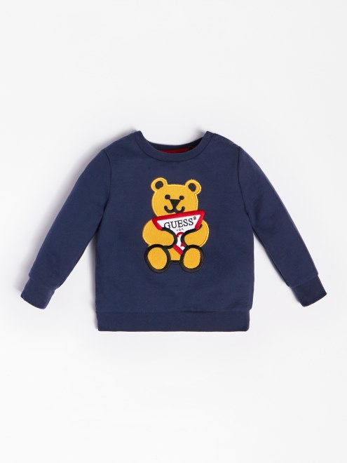 Sudadera Con Bordado Guess Azul Oscuro